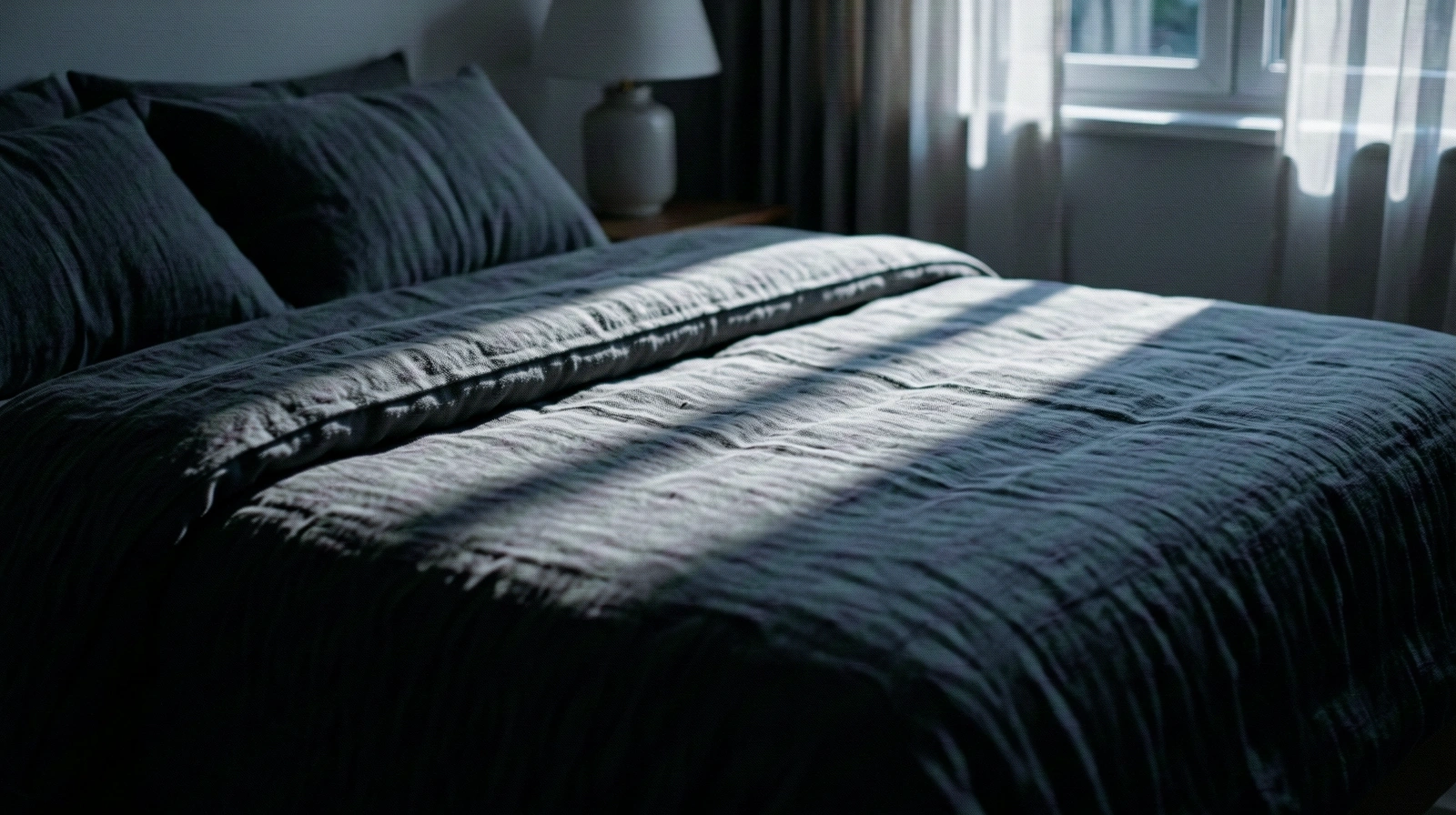 Ruhiges Schlafzimmer im Mondlicht